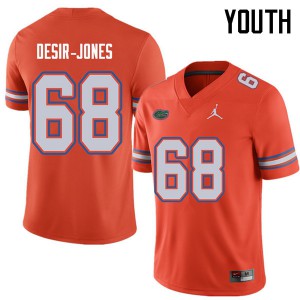 Jordan Brand Youth #68 Richerd Desir Jones Florida Gators College Football Jerseys Orange 906509-210