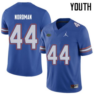 Jordan Brand Youth #44 Tucker Nordman Florida Gators College Football Jerseys Royal 579973-349