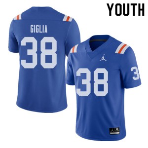 Jordan Brand Youth #38 Anthony Giglia Florida Gators Throwback Alternate College Football Jerseys 585621-963