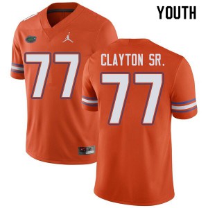 Jordan Brand Youth #77 Antonneous Clayton Sr. Florida Gators College Football Jerseys Orange 834882-538