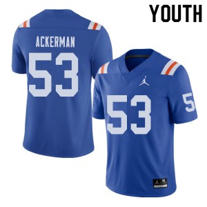 Jordan Brand Youth #53 Brendan Ackerman Florida Gators Throwback Alternate College Football Jerseys 475735-905
