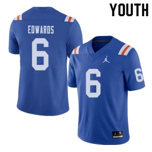 Jordan Brand Youth #6 Brian Edwards Florida Gators Throwback Alternate College Football Jerseys 975202-145