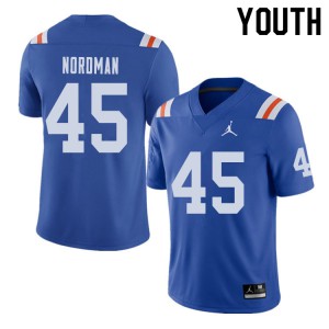 Jordan Brand Youth #45 Charles Nordman Florida Gators Throwback Alternate College Football Jerseys 810222-150