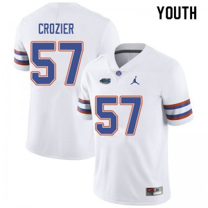 Jordan Brand Youth #57 Coleman Crozier Florida Gators College Football Jerseys White 492533-190