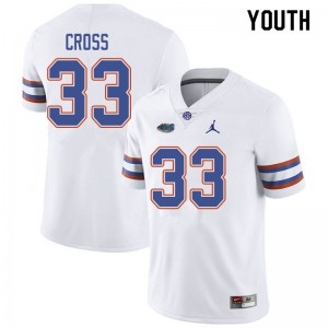 Jordan Brand Youth #33 Daniel Cross Florida Gators College Football Jerseys White 871294-135