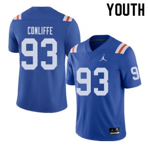 Jordan Brand Youth #93 Elijah Conliffe Florida Gators Throwback Alternate College Football Jerseys 824994-865