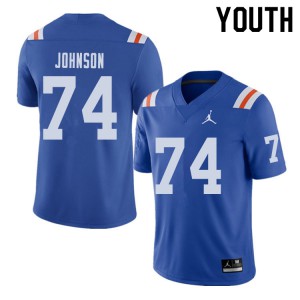 Jordan Brand Youth #74 Fred Johnson Florida Gators Throwback Alternate College Football Jerseys 334697-517