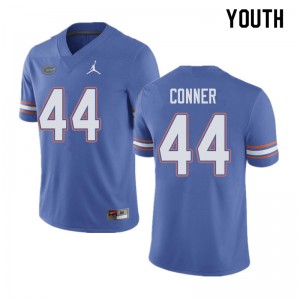 Jordan Brand Youth #44 Garrett Conner Florida Gators College Football Jerseys Blue 709863-749