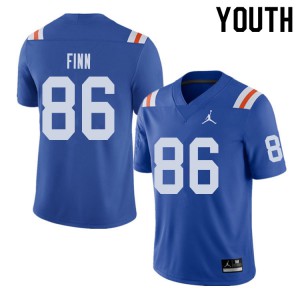 Jordan Brand Youth #86 Jacob Finn Florida Gators Throwback Alternate College Football Jerseys Royal 329451-731