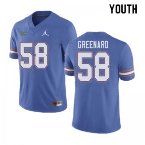 Jordan Brand Youth #58 Jonathan Greenard Florida Gators College Football Jerseys Blue 373963-731