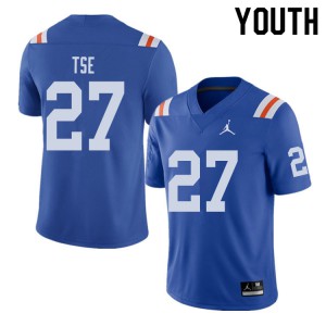 Jordan Brand Youth #27 Joshua Tse Florida Gators Throwback Alternate College Football Jerseys Royal 804426-750