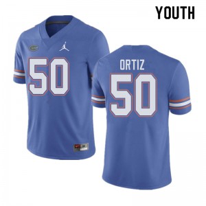 Jordan Brand Youth #50 Marco Ortiz Florida Gators College Football Jerseys Blue 852287-131