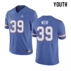 Jordan Brand Youth #39 Michael Weir Florida Gators College Football Jerseys Blue 267319-712