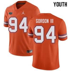 Jordan Brand Youth #94 Moses Gordon III Florida Gators College Football Jerseys Orange 176225-120