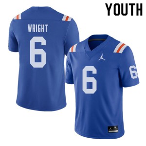 Jordan Brand Youth #6 Nay'Quan Wright Florida Gators Throwback Alternate College Football Jerseys 265156-549