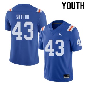 Jordan Brand Youth #43 Nicolas Sutton Florida Gators Throwback Alternate College Football Jerseys 416404-991