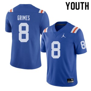 Jordan Brand Youth #8 Trevon Grimes Florida Gators Throwback Alternate College Football Jerseys 567076-843