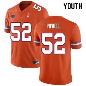 Youth #52 Antwuan Powell Florida Gators College Football Jerseys Orange 255145-566