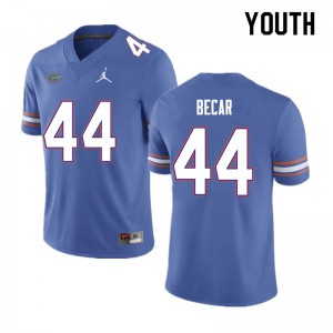 Youth #44 Brandon Becar Florida Gators College Football Jerseys Blue 761931-760