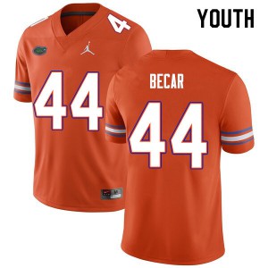 Youth #44 Brandon Becar Florida Gators College Football Jerseys Orange 895516-351