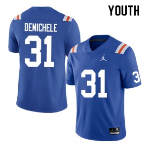 Youth #31 Chase DeMichele Florida Gators College Football Jerseys Throwback 411574-501