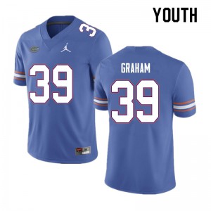 Youth #39 Fenley Graham Florida Gators College Football Jerseys Blue 925748-410