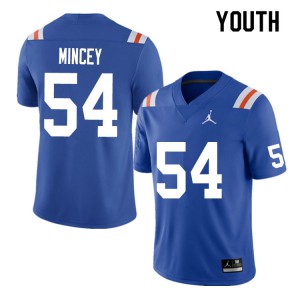 Youth #54 Gerald Mincey Florida Gators College Football Jerseys Throwback 751405-951