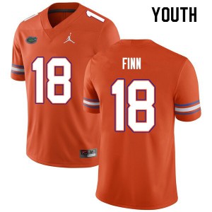 Youth #18 Jacob Finn Florida Gators College Football Jerseys Orange 327648-690