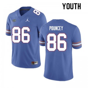 Youth #86 Jordan Pouncey Florida Gators College Football Jerseys Blue 286377-129