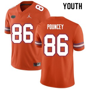 Youth #86 Jordan Pouncey Florida Gators College Football Jerseys Orange 550858-568