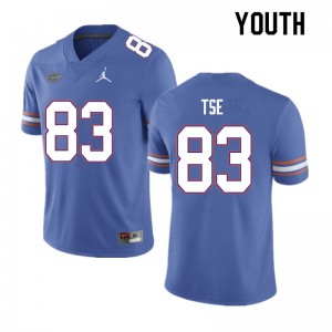 Youth #83 Joshua Tse Florida Gators College Football Jerseys Blue 869256-608