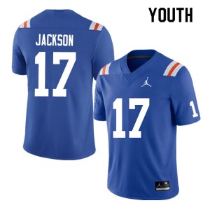 Youth #17 Kahleil Jackson Florida Gators College Football Jerseys Throwback 184380-674