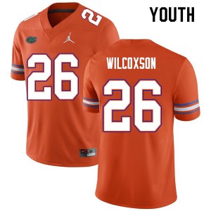 Youth #26 Kamar Wilcoxson Florida Gators College Football Jerseys Orange 268988-180