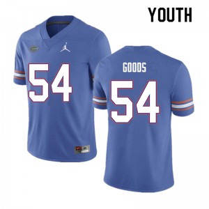 Youth #54 Lamar Goods Florida Gators College Football Jerseys Blue 376276-765