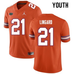 Youth #21 Lorenzo Lingard Florida Gators College Football Jerseys Orange 135717-627