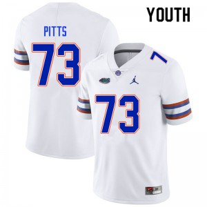 Youth #73 Mark Pitts Florida Gators College Football Jerseys White 765193-673