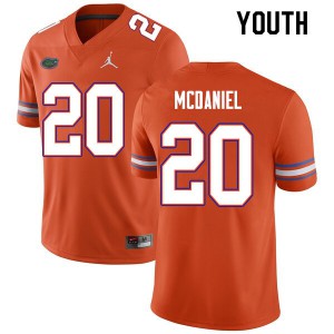 Youth #20 Mordecai McDaniel Florida Gators College Football Jerseys Orange 606546-702