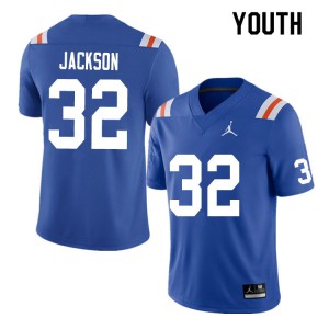 Youth #32 N'Jhari Jackson Florida Gators College Football Jerseys Throwback 365343-667