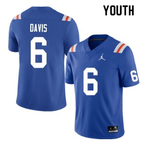Youth #6 Shawn Davis Florida Gators College Football Jerseys Throwback 401633-401