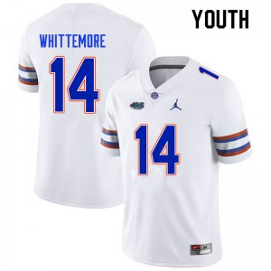 Youth #14 Trent Whittemore Florida Gators College Football Jerseys White 651240-530