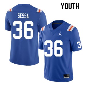 Youth #36 Zack Sessa Florida Gators College Football Jerseys Throwback 843302-934