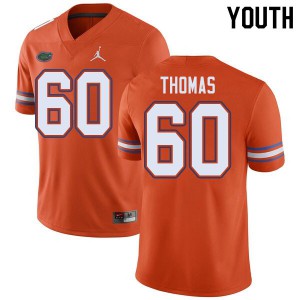 Jordan Brand Youth #60 Da'Quan Thomas Florida Gators College Football Jerseys Orange 324648-189
