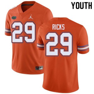 Jordan Brand Youth #29 Isaac Ricks Florida Gators College Football Jerseys Orange 373023-285