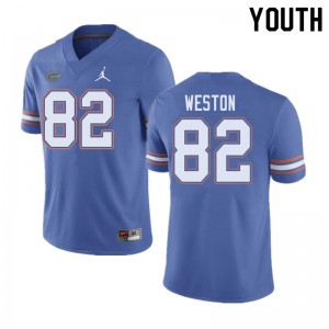 Jordan Brand Youth #82 Ja'Markis Weston Florida Gators College Football Jerseys Blue 125068-726