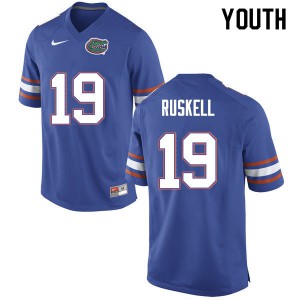 Youth #19 Jack Ruskell Florida Gators College Football Jerseys Blue 344359-490