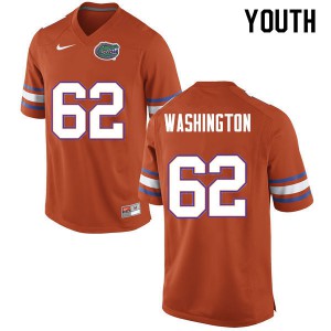 Youth #62 James Washington Florida Gators College Football Jerseys Orange 552743-522