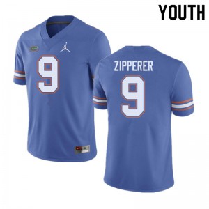 Jordan Brand Youth #9 Keon Zipperer Florida Gators College Football Jerseys Blue 893572-621