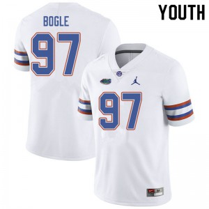 Jordan Brand Youth #97 Khris Bogle Florida Gators College Football Jerseys White 919823-390