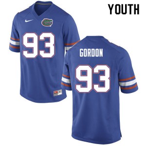 Youth #93 Moses Gordon Florida Gators College Football Jerseys Blue 588766-573