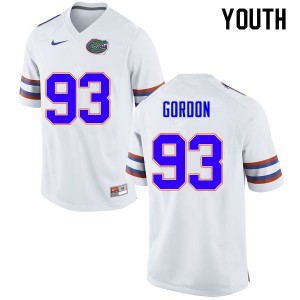Youth #93 Moses Gordon Florida Gators College Football Jerseys White 379000-956